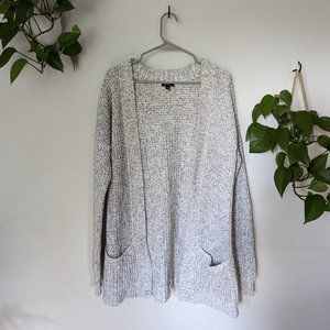 Express - Knitted Cardigan - White/Grey/Black - Size Large